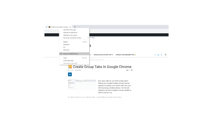 Share Google Chrome Tabs To Any Synced Device